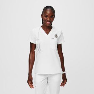 NWT Figs Optic White Catarina 1-Pocket Scrub Top